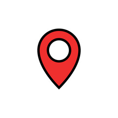 Map Point Location Icon Vector Template	