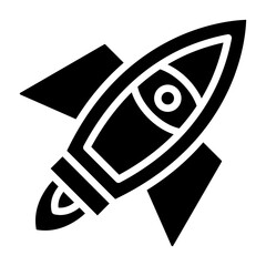 Vector Design Rocket Icon Style
