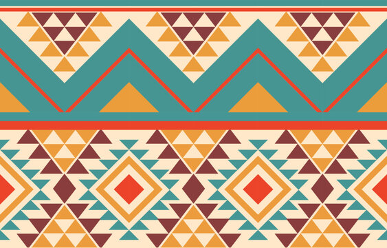 Oriental ethnic pattern. Abstract ethnic geometric pattern background design wallpaper, Indian border background,carpet,wallpaper,clothing,wrapping,batic,fabric, traditional print vector illustration