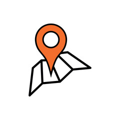 Map Point Location Icon Vector Template	