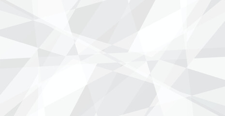 White Geometric Shape Pattern. Abstract Polygon Background. Technology Banner Wallpaper. Vector