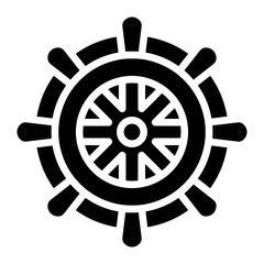 Fototapeta premium Vector Design Ship Wheel Icon Style