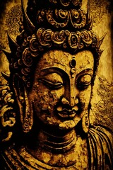 Fototapeta na wymiar Buddha graphic design illustration background, generative ai
