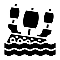 Vector Design Shipwreck Icon Style