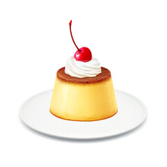 プリン イラスト リアル