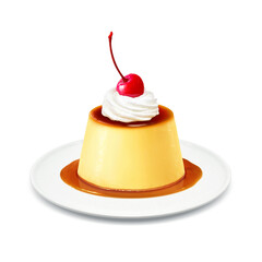 プリンのイラスト リアル