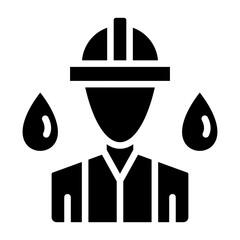 Vector Design Oil Worker Icon Style