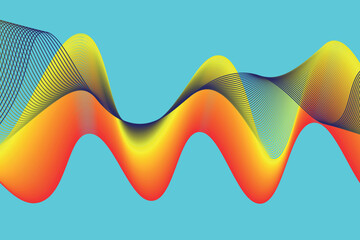 colorful gradient lines. wave Abstract background. Modern poster with gradient 3d flow shape. Innovation background design for landing page. Vector
