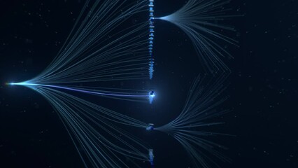 Illustrative 3D Animation of Neural Network. Concept: Chatbot, Artificial Intelligence, Deep Learning, Machine Learning and Large Language Model Visualization. - Powered by Adobe