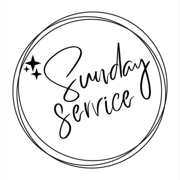 Sunday service in PNG and Sunday service design banner flyer template Sunday and service logo design