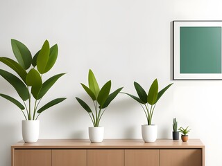 plants in vases