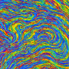 Hyperrealistischer Hintergrund für Poster, Design, Buch. Konzept: psychedelic wave art - created with generative AI technology
