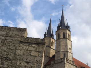 Fototapeta na wymiar Mühlhausen - Jakobikirche, Stadtbibliothek, Thüringen, Deutschland, Europa