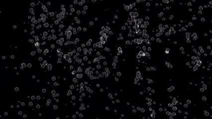 Water bubble transition underwater with alpha channel