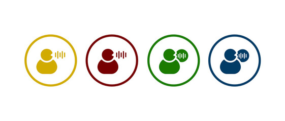 voice icon vector illustration. people with voice concept. Colorful icon concept.