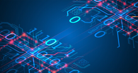 CPU concept. Circuit board. Technology background.