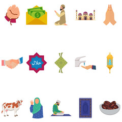                    Ramadan kareem flat  icon pack




