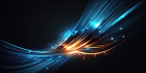 abstract futuristic blue background, generative ai