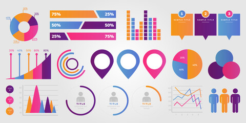 Infographic elements diagram collection in a flat design
