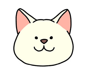 白い柴犬の顔アイコン