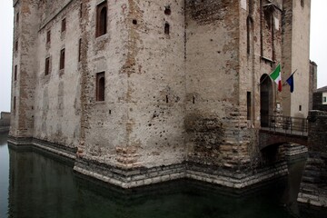 Italy, Lombardy: Scaligero Castle in Sirmione on the Garda Lake.