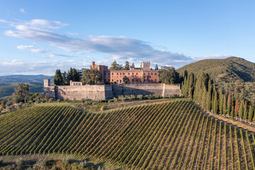 Fototapeta na wymiar Ricasoli Winery, Chianti Region, Castello di Brolio, Brolio Castle, Province of Siena, Tuscany, Italy