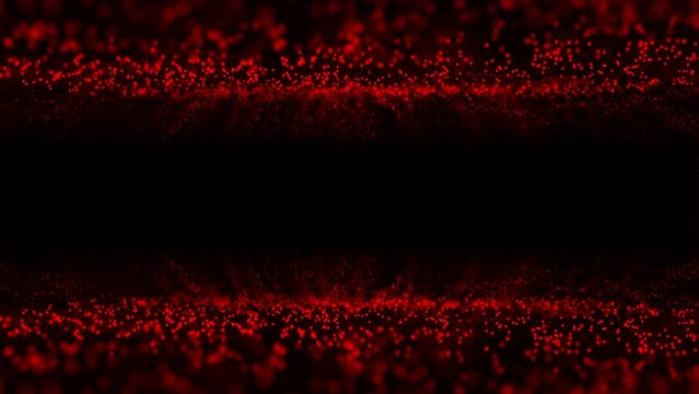 Red Frame Particles. The movement of the red particles with smoke.