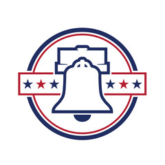 liberty bell logo vector