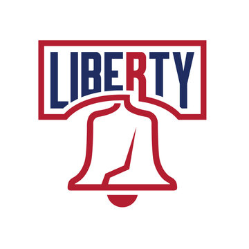 liberty bell logo vector