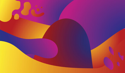 Color gradient background design. Abstract geometric background with liquid shapes. Cool background design for posters. Eps10 vector illustration.