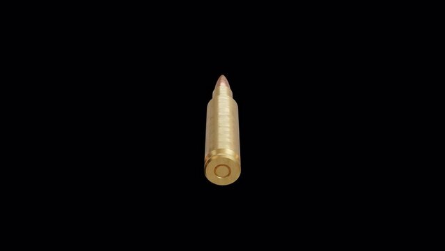 Isolated bullet spin around with alpha channel