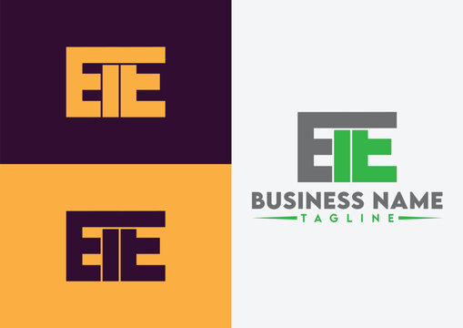 Letter EIE logo design, EIE letter logo