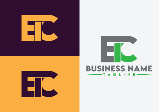 Letter EIC logo design, EIC letter logo