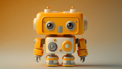 Fototapeta premium Children's toy robots. Generative AI