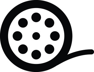 Film reel Vector Icon Design Illustration
