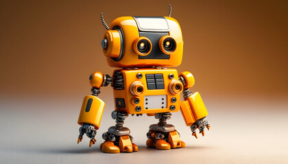 Obraz premium Children's toy robots. Generative AI