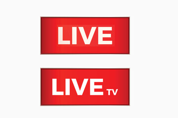 Live tv icon set free vector