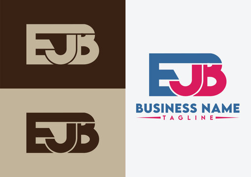Letter EJB logo design, EJB letter logo