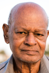 Portrait of senior man looking at camera