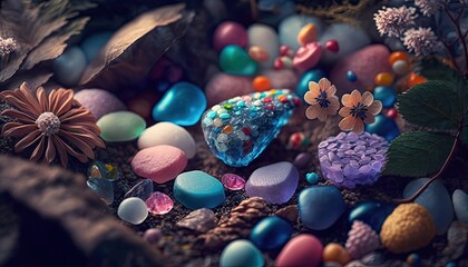 rock colorful Generative Ai