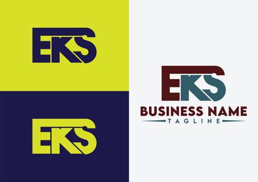 Letter EKS logo design, EKS letter logo