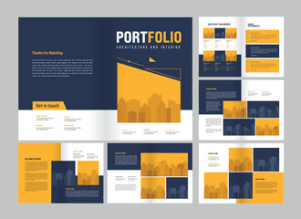 Naklejka na ściany i meble Portfolio Design Architecture Portfolio Interior Portfolio Design Portfolio Business Layout