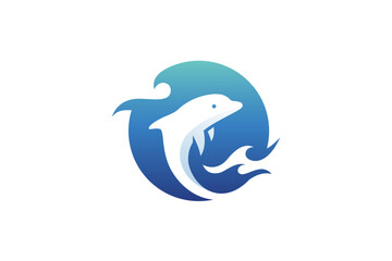Fototapeta premium Dolphin Logo