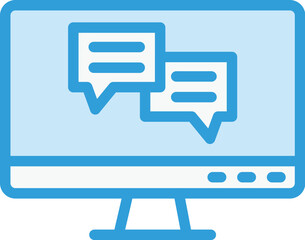 Online chat Vector Icon Design Illustration
