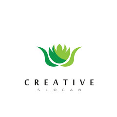 Fototapeta premium Green Leaf Icon Vector Illustrations