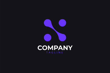 Fototapeta premium Modern nano logo design. modern, minimalist, icon, Vector