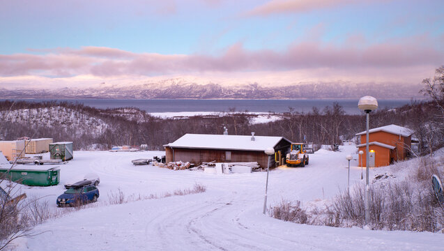 abisko sky station in winter in the Abisko National Park