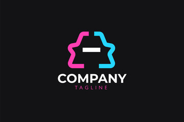 Modern letter a and coding logo design. modern, minimalist, icon, Vector