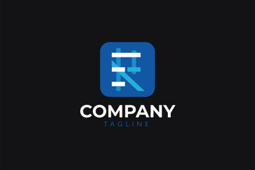 Modern letter r and rail logo design. modern, minimalist, icon, Vector