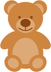 Bear icon for app, ui, web. Toy isolated illustration.